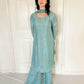 Aurelia Sea Green  Blend Embroidered Kurta Palazzo Set