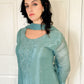 Aurelia Sea Green  Blend Embroidered Kurta Palazzo Set
