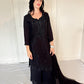 Sheeba  Black  Silk Blend Embroidered Kurta Palazzo Set