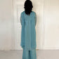 Aurelia Sea Green  Blend Embroidered Kurta Palazzo Set