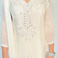 Sheeba White Silk Blend Embroidered Kurta Palazzo Set