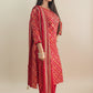 AANYA  Leheriya Print Kurta Set with Gold Motifs Side
