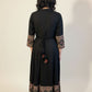 AASMA Black Ethnic Flare Anarkali Dress with Dupatta Back