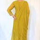 ALIA Green Mul Chanderi Embroidered Anarkali Suit Back View 