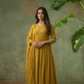 ALIA Green Mul Chanderi Embroidered Anarkali Suit Front AI 1