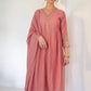 ALIA Pink Mul Chanderi Embroidered Anarkali Suit front 