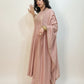 AMIRA   Pink Blush Floral Embroidered Anarkali Suit Set Side