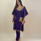 AVIRA  Ethnic Motifs Embroidered Kaftan Kurta Trousers Set Front