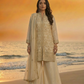 AYESHA  Luxury Cream and Gold Embellished Ethnic Set FRONT 
