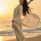 AYESHA  Luxury Cream and Gold Embellished Ethnic Set SIDE 