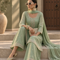 Amele Green Silk Blend Embroidered Kurta Palazzo Set