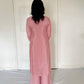 Tara Blush Pink Silk Blend Embroidered Kurta Palazzo Set