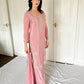 Tara Blush Pink Silk Blend Embroidered Kurta Palazzo Set