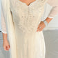 Sheeba White Silk Blend Embroidered Kurta Palazzo Set