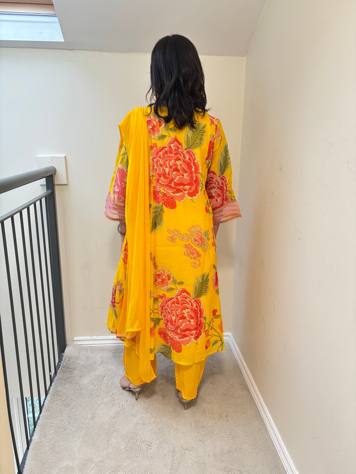 SAMARA – Floral Embroidered Chanderi Anarkali Set