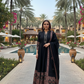 AASMA Black Ethnic Flare Anarkali Dress with Dupatta