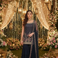 KIARA  Luxury Navy Floral Embroidered Sharara Set