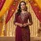 RAAYA  Purple Bandhani Print Embellished Kurta Set