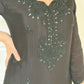 Sheeba  Black  Silk Blend Embroidered Kurta Palazzo Set