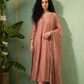 IMAN  Peach Mul Chanderi Embellished 3PC Suit Set
