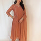 IMAN_Peach_Mul_Chanderi_Embellished_3PC_Suit_Set Whole  Outfit  Pose