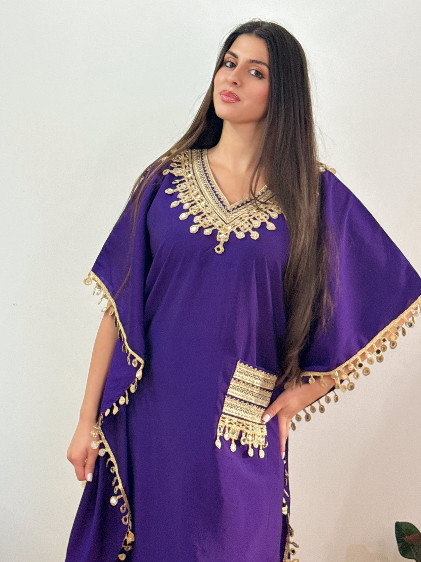 AVIRA – Ethnic Motifs Embroidered Kaftan Kurta & Trousers Set