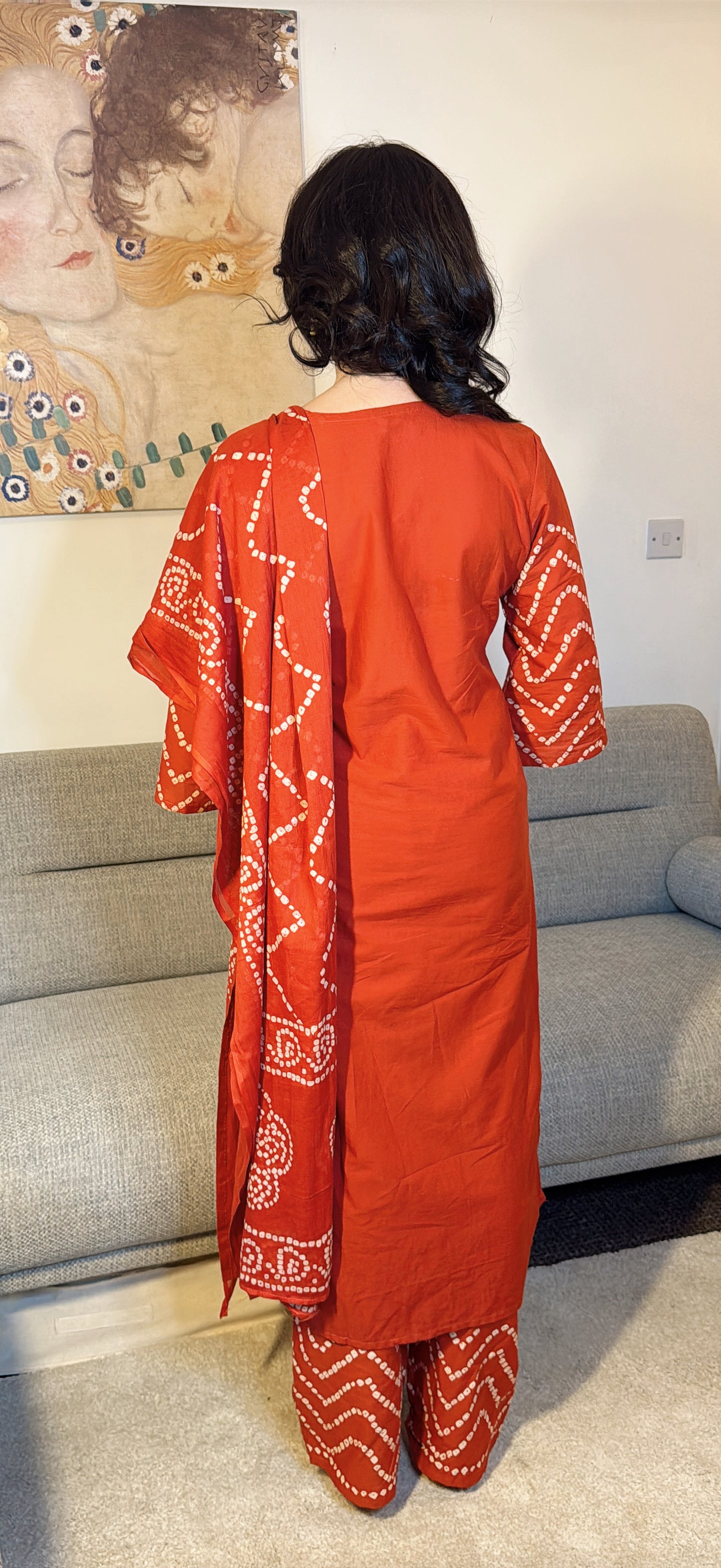 RIDHI – Rust  Bandhani Tie Dye Suit Set