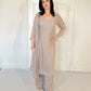 Aurelia Silk Blend Embroidered Kurta Palazzo Set