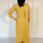 Lia Yellow Silk Blend Embroidered Kurta Palazzo Set