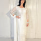 Tara White Silk Blend Embroidered Kurta Palazzo Set