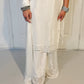 Tara White Silk Blend Embroidered Kurta Palazzo Set