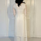 Tara White Silk Blend Embroidered Kurta Palazzo Set