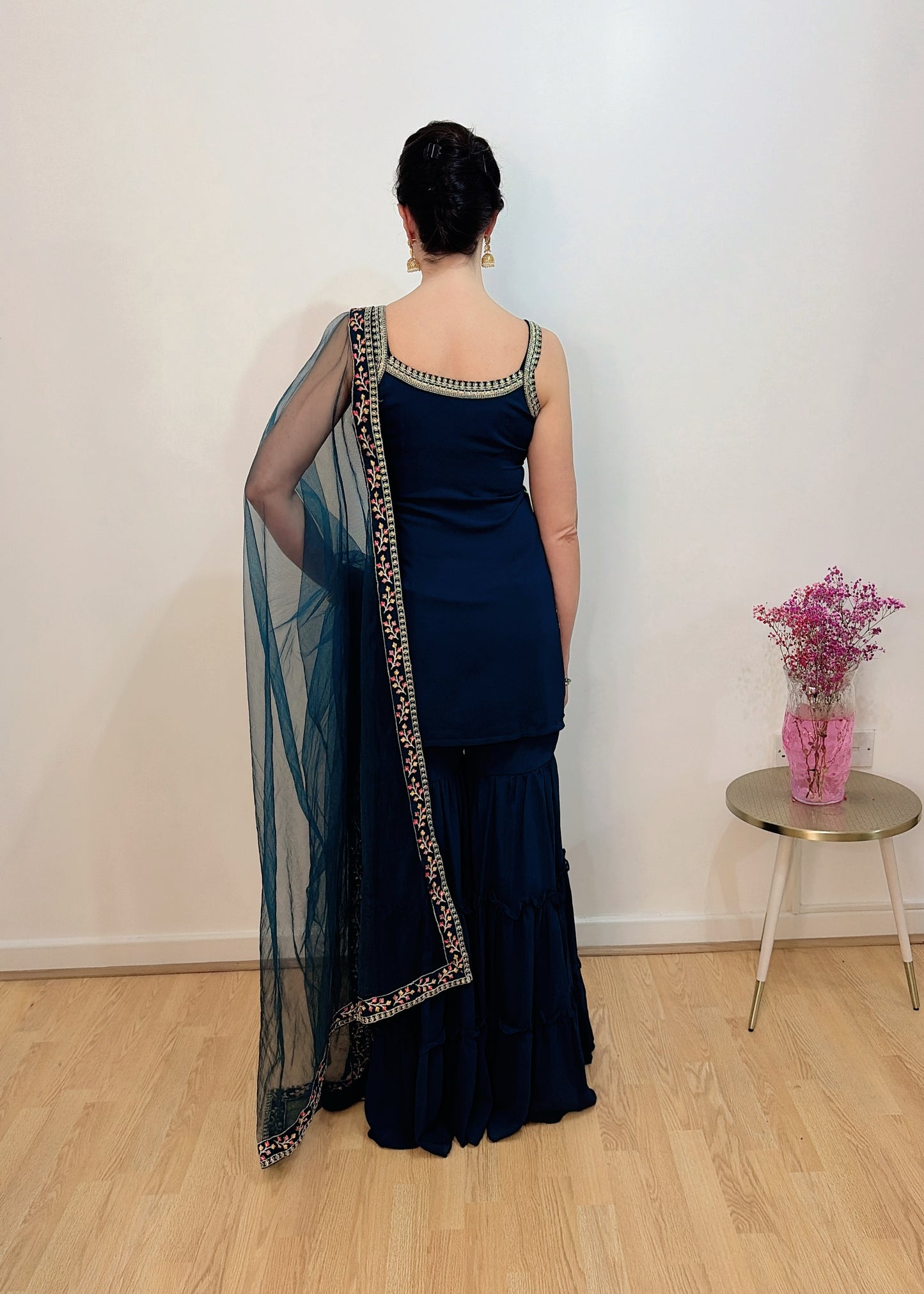 KIARA – Navy Sharara Set