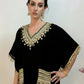 AVIRA Black Ethnic Motifs Embroidered Kaftan Kurta Trousers Set