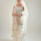 KIARA Ivory Floral Sequins Embroidered Sharara Set front 1