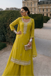 LIA ai front PALAZZO EMBROIDERED SUIT 