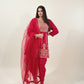 NYLA Pink Threadwork Kurta and Dhoti Pant Set Front 1