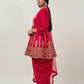 NYLA Pink Threadwork Kurta and Dhoti Pant Set Side