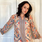  Ethnic Floral Printed Co-Ord Kurta And Trouser Set close up 