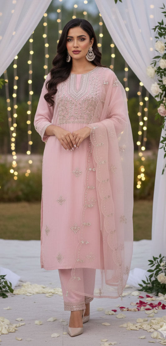 MYRAA – Light Pink Kurta Set