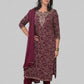 RAAYA  Purple Bandhani Print Embellished Kurta Set Front