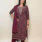 RAAYA  Purple Bandhani Print Embellished Kurta Set Front 1