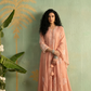 REEM Peach Mul Chanderi Embroidered Anarkali Suit