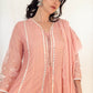 REEM Peach Mul Chanderi Embroidered Anarkali Suit  Closer Detail 