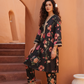 RENEERENEE Black Floral Printed Cotton Silk Kurta and Trouser Set side AI 
