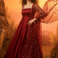 RESHMA Red Satin Sleeveless  Anarkali Suit AI image 