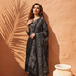 RIDHI Black Bandhani Tie Dye Kurta Trousers Suit Set front ai 