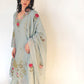 RIMSHA_Baby_Blue_Pure_Banaras_Mul_Chanderi_Suit_Set Front Side Outfit Side Picture