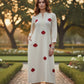 ROSA Pure Cotton Kurta Set  With Floral Embroidery