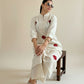 ROSA Pure Cotton Kurta Set  With Floral Embroidery Sitting